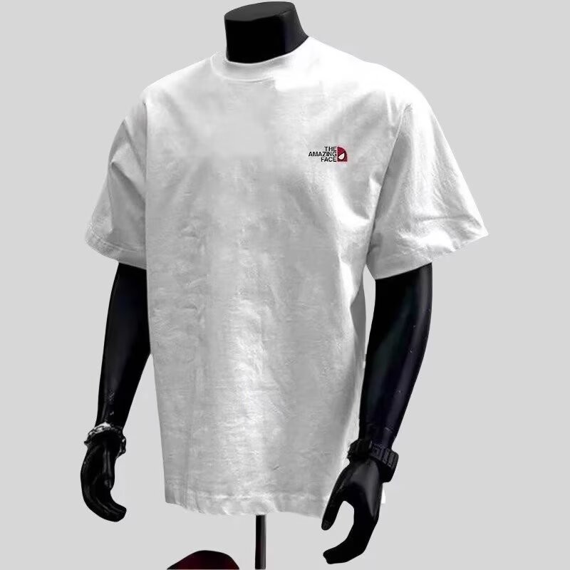 COD 2025 Simple Loose Youth 2025 Heavy Letter Print T-Shirt Men Summer New American Style Loose Shor