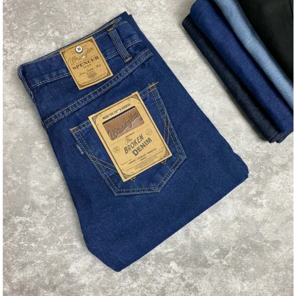 RIRUSHOP WANGLER กางเกงยีนส์ผู้ชายขนาดมาตรฐาน DISTRO/Basic/Regular