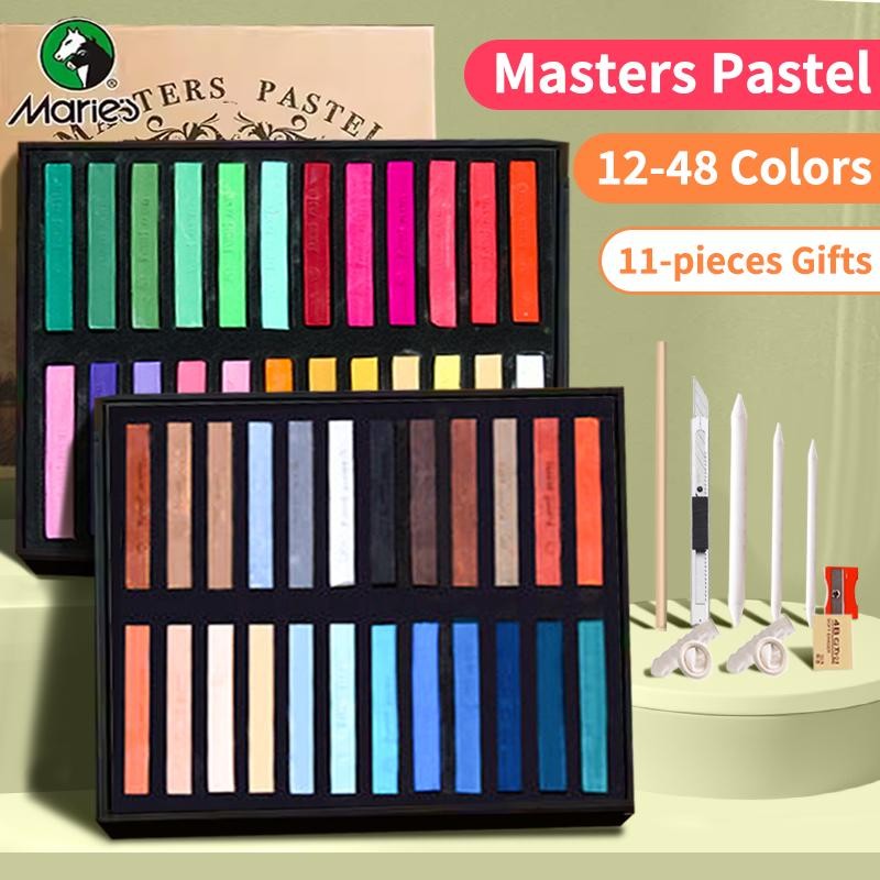 Maries Soft Pastel Set Masters สี Crayon Chalk Drawing Coloring Art 12/24/36/48 Colours11-ของขวัญ