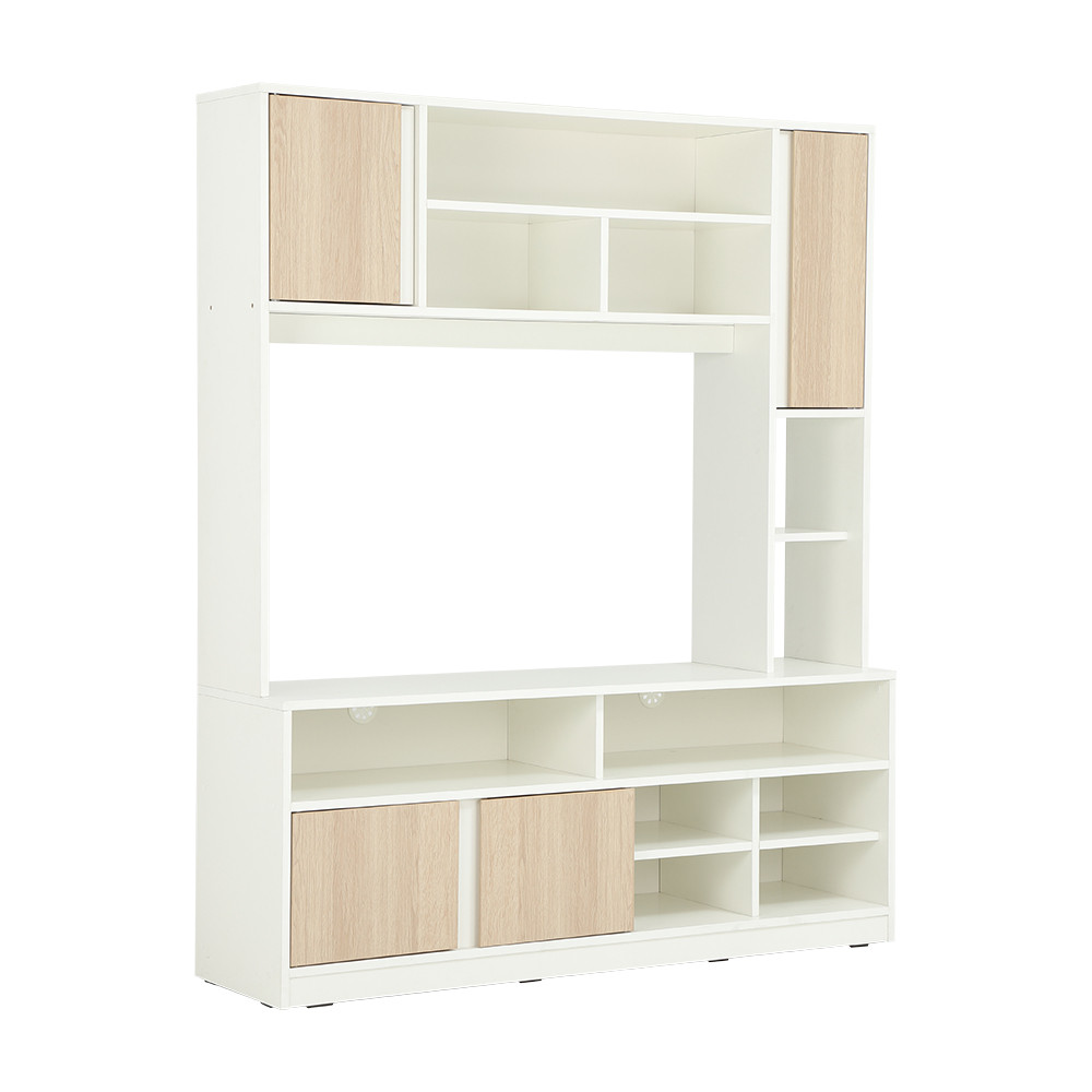 INDEX LIVING MALL ชุดโฮมเอ็นเตอร์เทนเมนท์ รุ่นโมนาโค ขนาด 300 ซม. - สีเลอบาน่า โอ๊ค/ขาว
