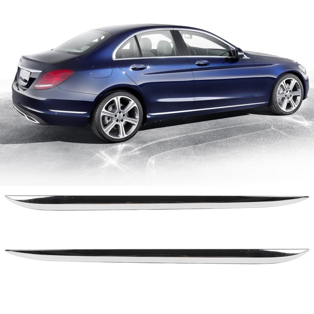 1buycart1 กันชนด้านหลังด้านข้างMolding Trim 205 885 0621 2pcs ScratchทนหางFitสําหรับCClass W205