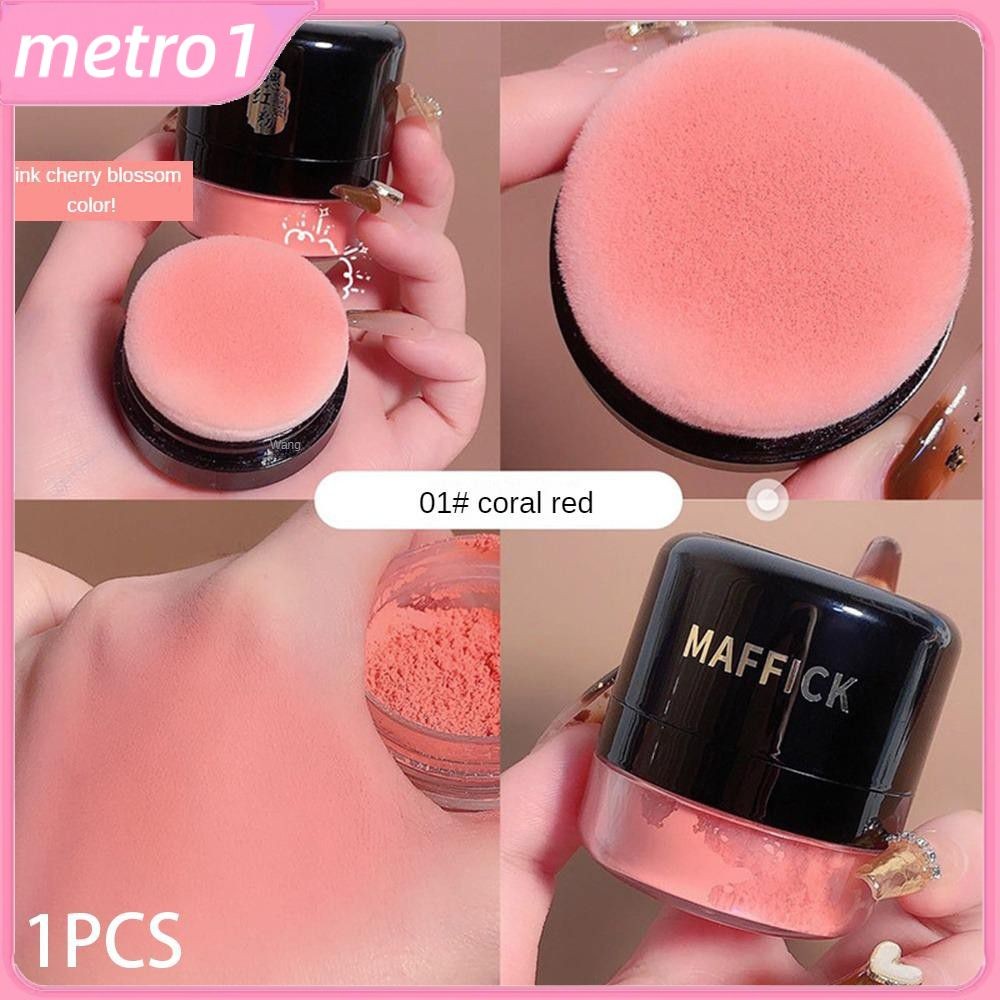 Vigor Pink Powder Blusher บลัชออนเนื้อนุ่ม หัวแปรงสีสดใส บลัชออนเนื้อครีมสีชมพูพีชธรรมชาติ บลัชออนเนื้อแป้งสีชมพูธรรมชาติ เครื่องสำอางสำหรับใบหน้า metro1