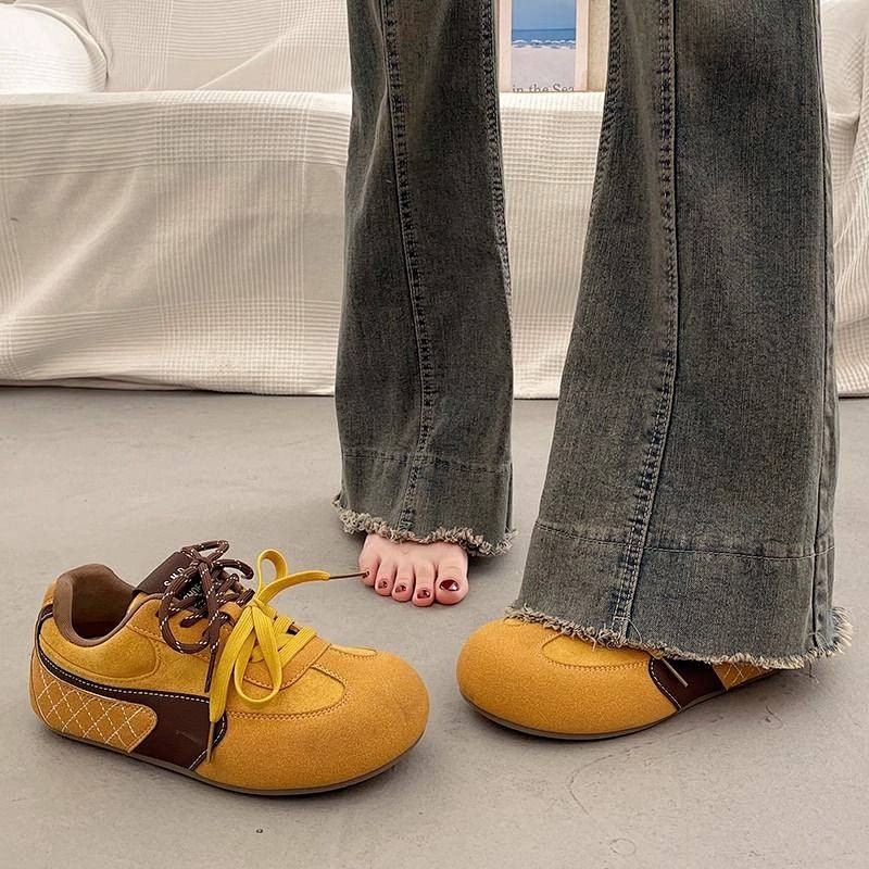 Niche Platform Sneakers Retro German Training Shoes Bread Shoes Versatile Casual Sneakers O28Q