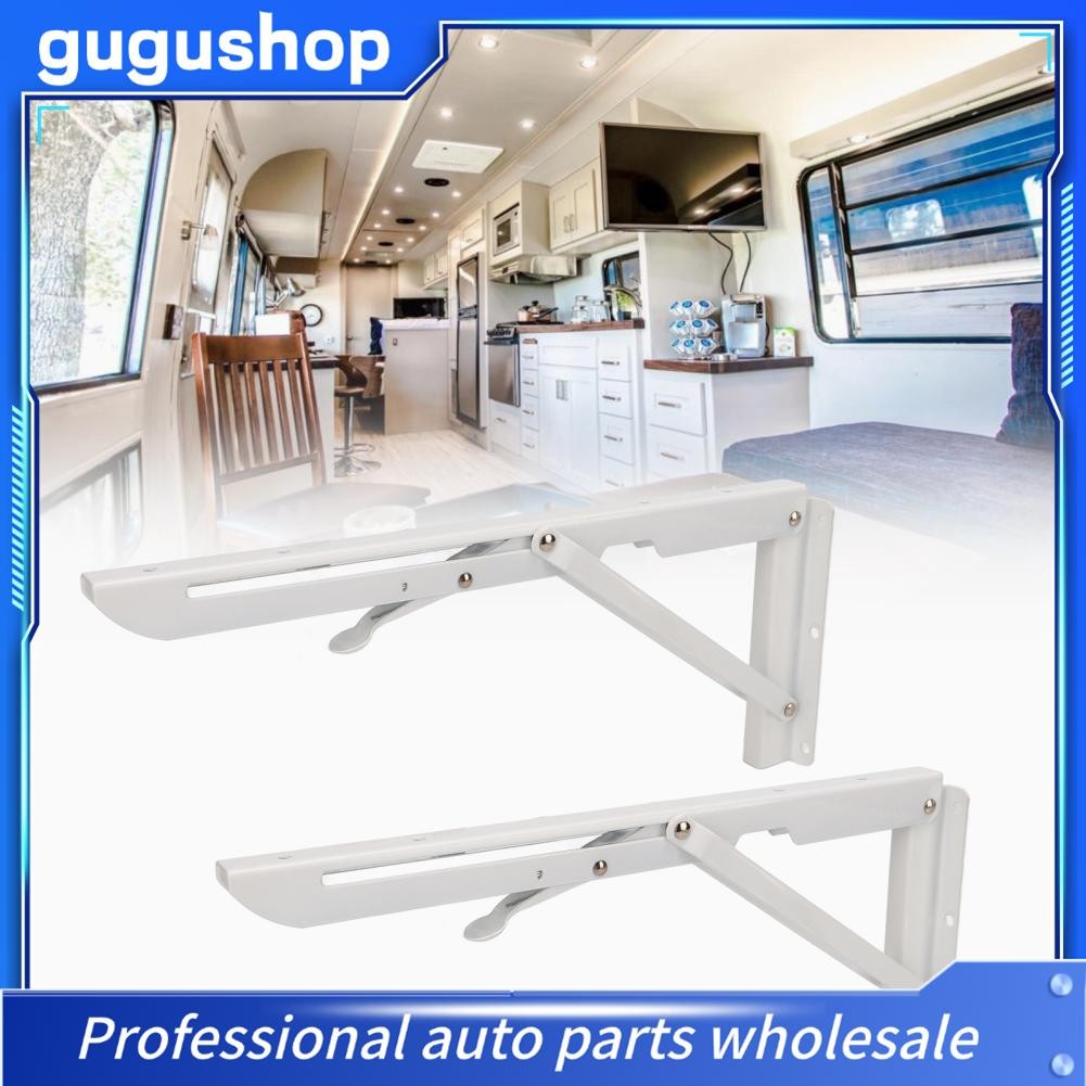 Gugushop GUGUSHOP CFTGIW 2PCS โต๊ะพับตัวยึด W ติดตั้งชั้นวาง 34 ซม./13 39IN สำหรับ RV Boat 90kg/198 