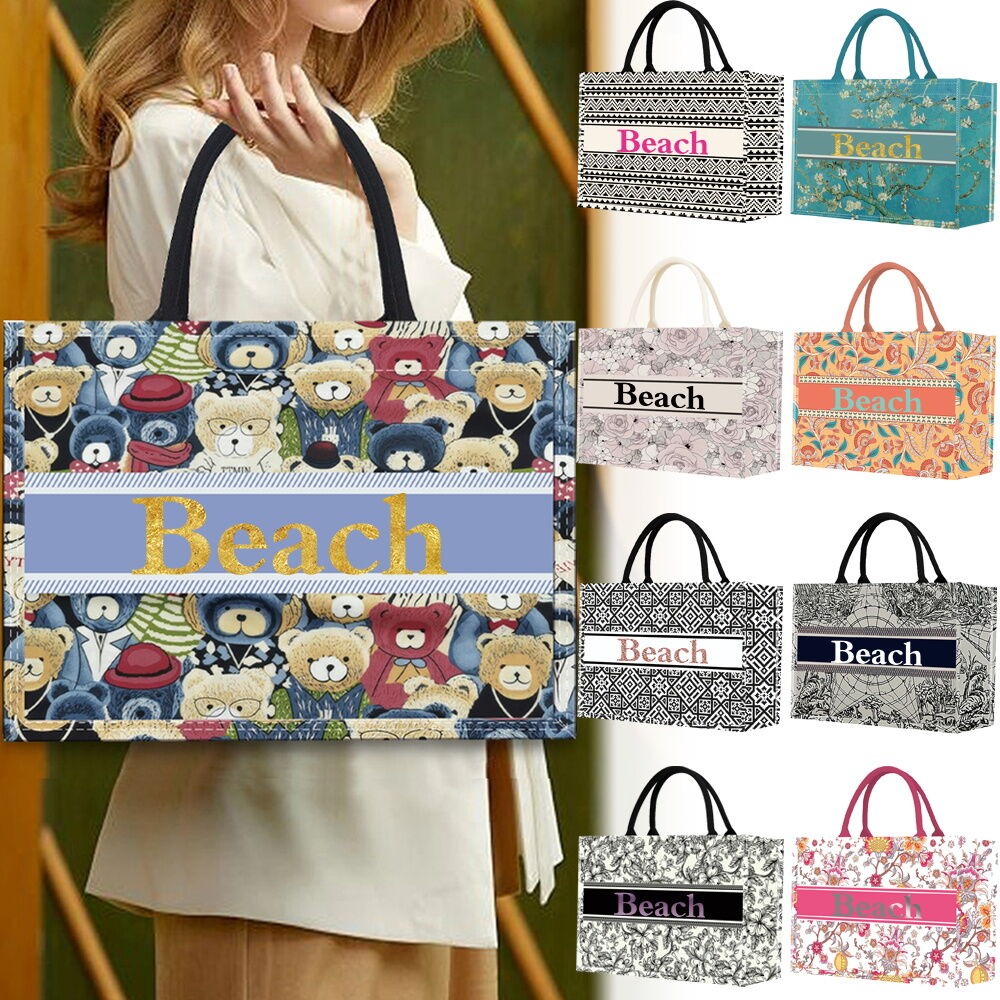 Tote Bag กระเป๋าผ้าแฟชั่น หลายสี ดีไซน์เรียบหรู สะพายไหล่หรือถือมือ ใช้ง่าย จุของได้เยอะ