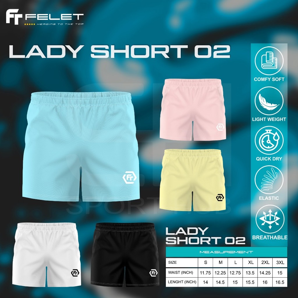 FELET LADY SHORT 02กางเกงแบดมินตัน Sluar Badminton by FELET