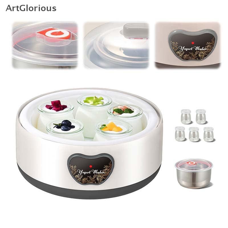 Art 1L ไฟฟ้า Mini โยเกิร์ต Maker อัตโนมัติมัลติฟังก์ชั่ในครัวเรือนข้าวไวน์ Maker DIY โยเกิร์ตและ Nat