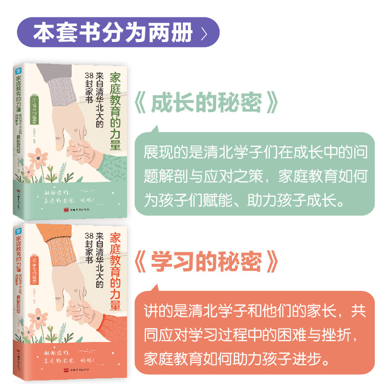 ชุดเต็มของ 6 เล่ม พลังการศึกษาครอบครัวจาก Tsinghua North China University 38 ตัวอักษร Tsinghua North