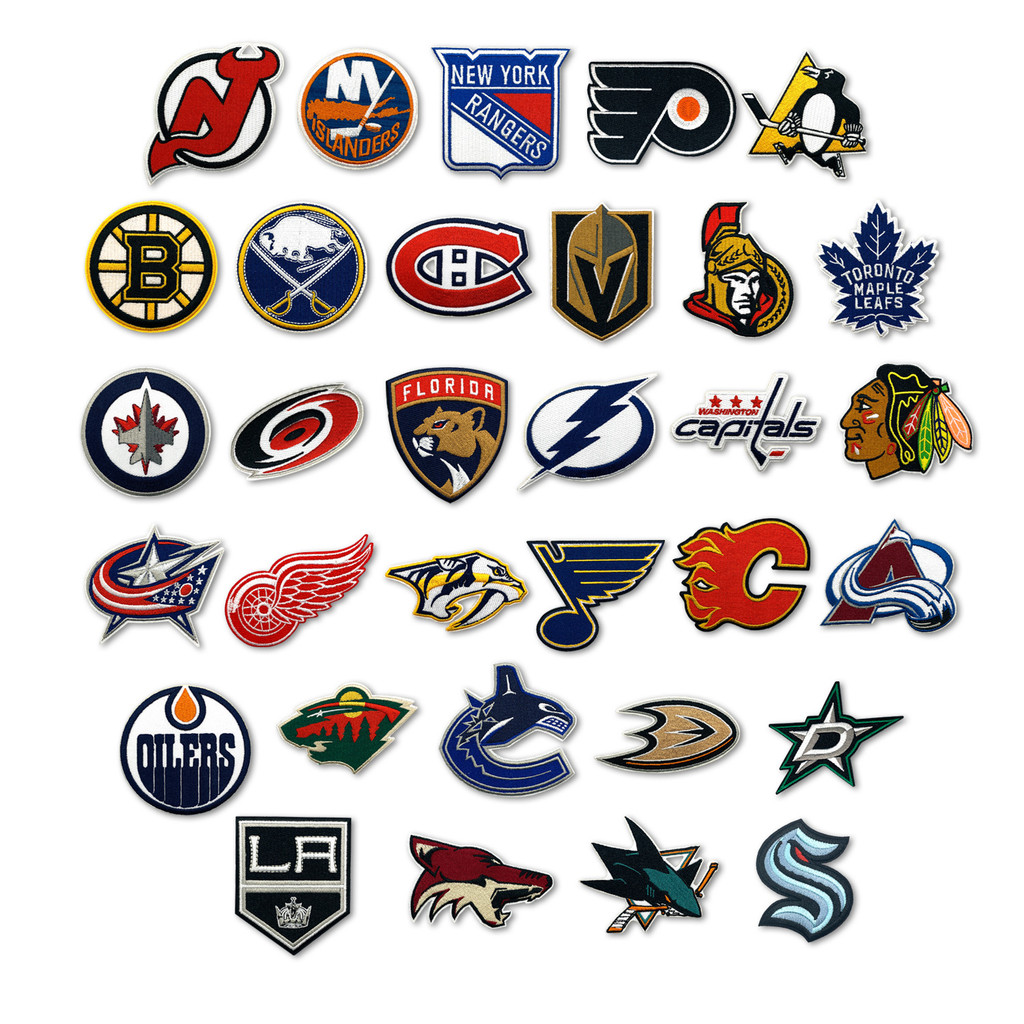 NHL NHL Major League Hockey Team Logo เย็บปักถักร้อย Patch ผ้าสติกเกอร์กาวกีฬาเย็บปักถักร้อย Patch ส