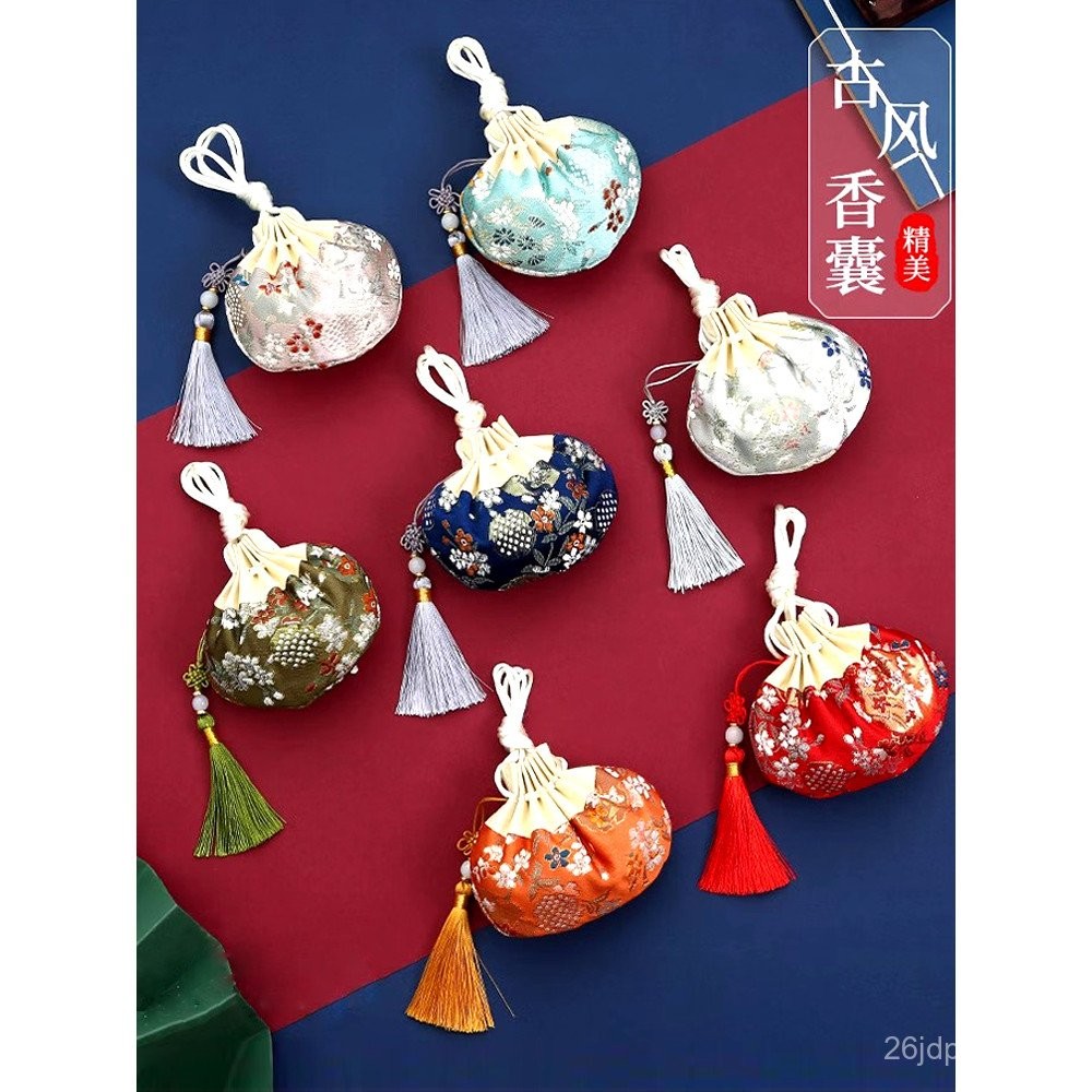 ซอง แบบพกพาเทศกาลเรือมังกรโบราณกลุ้มของขวัญเล็กๆถุงที่ว่างเปล่าพระราชวังผ้าไหมสีทอง ฮันฟู กระเป๋าซอง