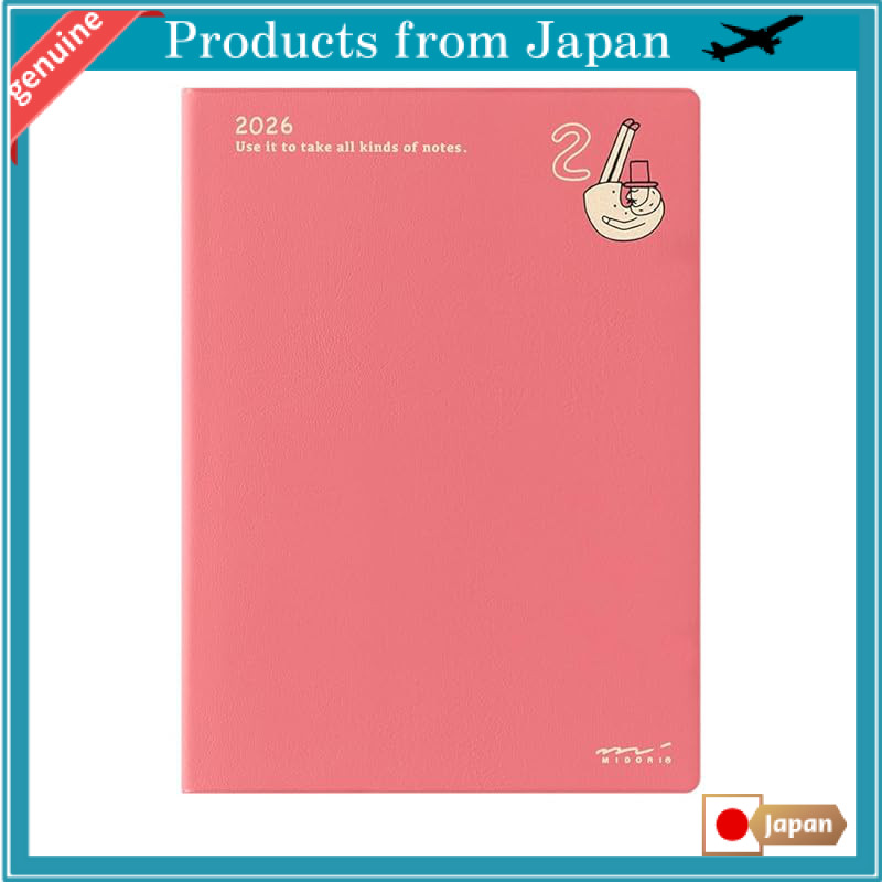 Midori Pocket Diary 2026 A6 Monthly - Old Man Pattern 22370006 (Starts in January 2026)