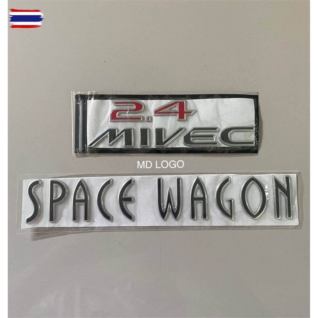 โลโก้ 2.4 MIVEC SPACE WAGON ติดMITSUBISHI price 2 ชิ้น