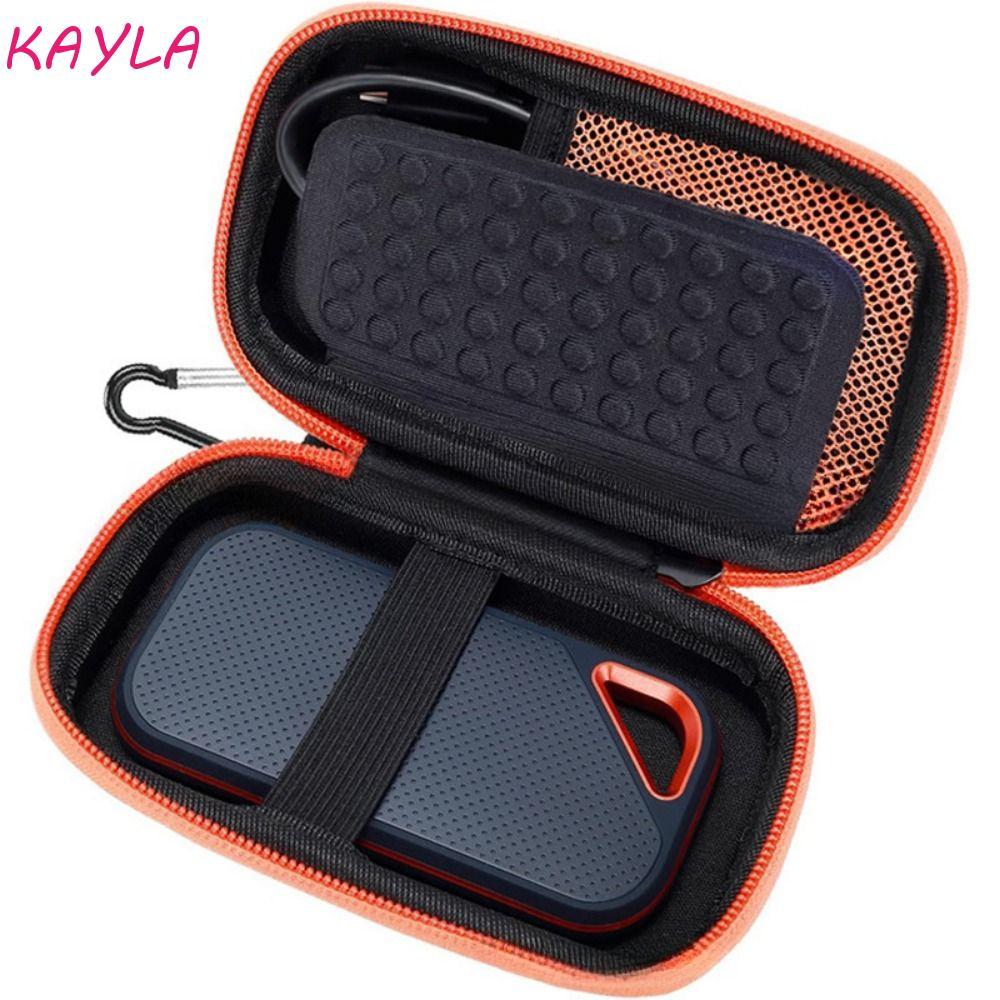 KAYLA เคสฮาร์ดดิสก์,กันกระแทก SSD Storage กล่องป้องกันฮาร์ดดิสก์,กระเป๋าลิปสติกขนาดใหญ่ EVA มัลติฟังก์ชั่นหูฟังกระเป๋า Key Coin