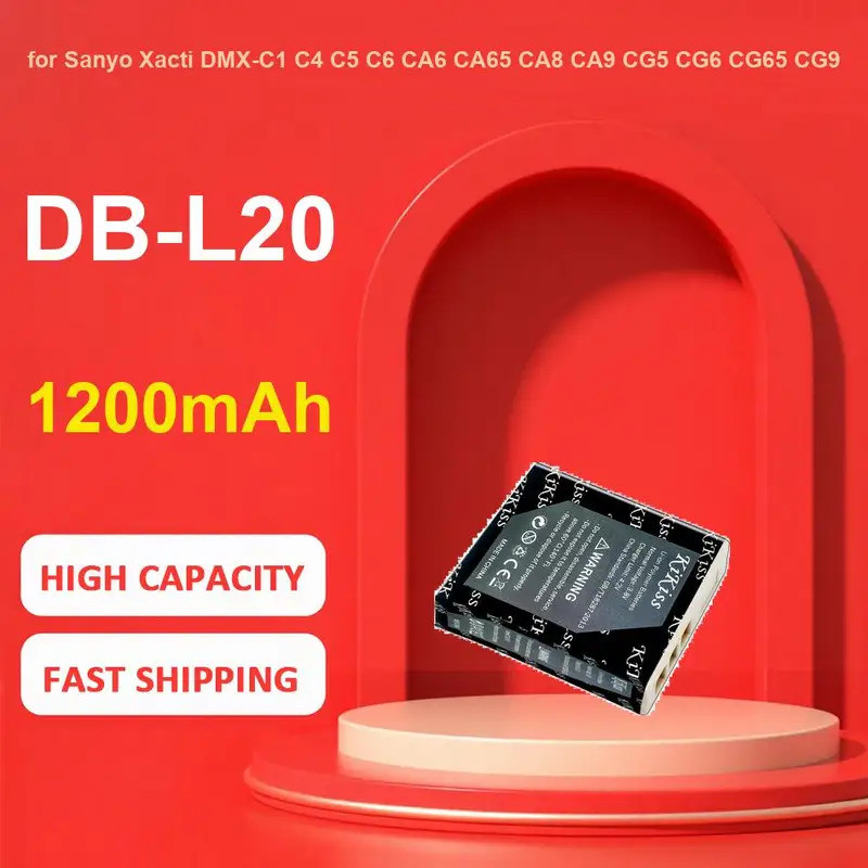 KiKiss แบตเตอรี่สําหรับ Sanyo Xacti DMX-C1 C4 C5 C6 CA65 CA8 CA9 CG5 CG6 CG65 CG9 DSC-C4 E6 J4 VPC-C