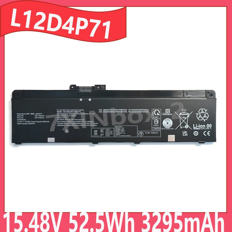 ใหม่ L23D4P71 15.48V 52.5Wh 3295mAh แบตเตอรี่แล็ปท็อปสําหรับ Lenovo ThinkPad T14 Gen 5 Gen 6 P14s Ge