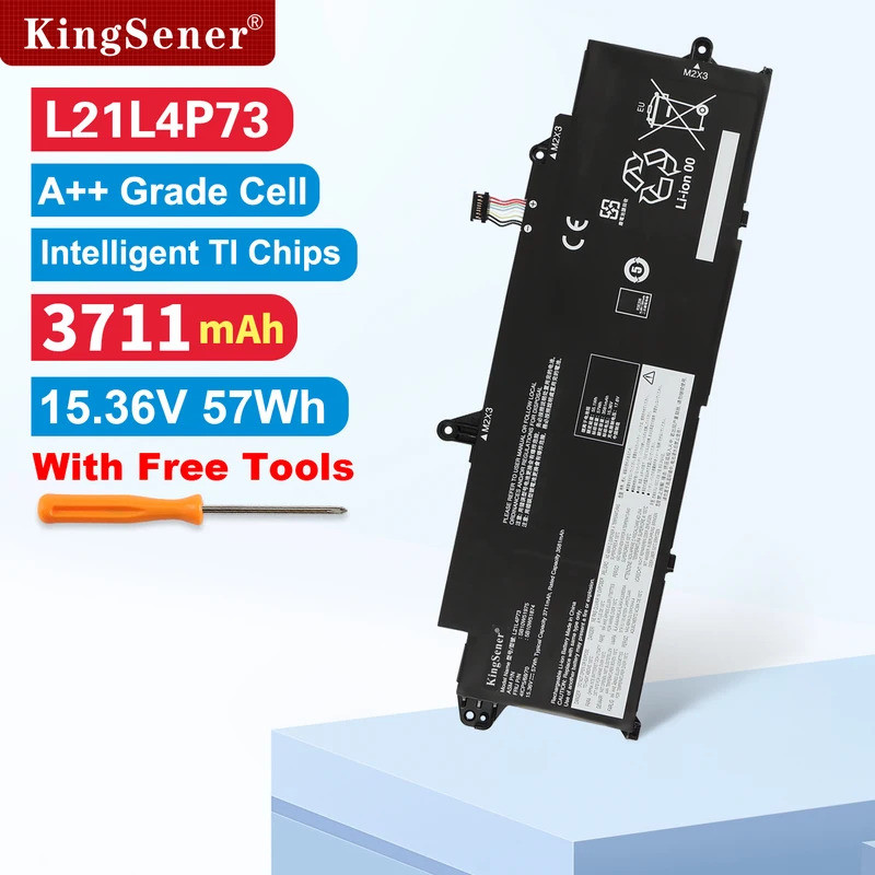 KingSener L21L4P73 แบตเตอรี่แล็ปท็อปสําหรับ Lenovo ThinkPad T14s Gen 3 Gen 4 21BR 21BS 21F8 21F9 Ser