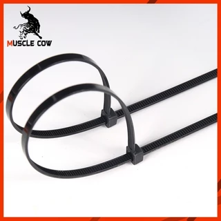 (แพค100เส้น)4นิ้ว-16นิ้ว เคเบิ้ลไทร์ Cable Tie หนวดกุ้ง ไนล่อนPA66 เกรด A+ สีขาว/ดำ สายรัดพลาสติก