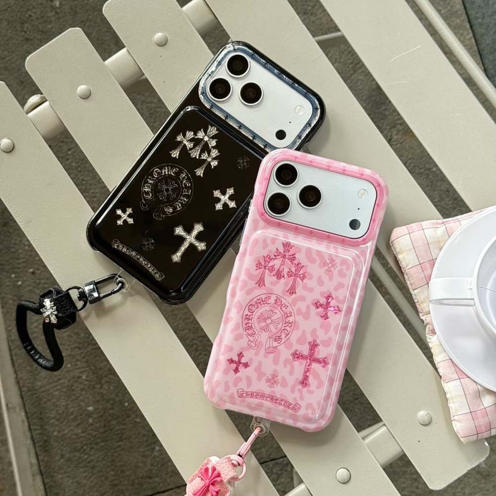 เคสโทรศัพท์ครอสสีดํา 17ProMax เข้ากันได้กับ iPhone 16ProMax 15ProMax