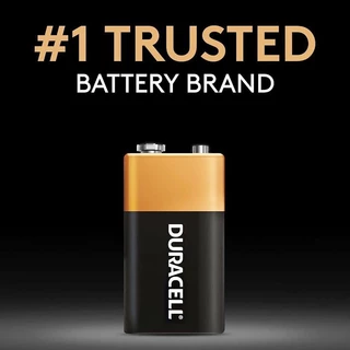 แบตเตอรี่อัลคาไลน์ Duracell 9V (1 ชิ้น) 9V Duracell Original ติดทนนานไม่ติด