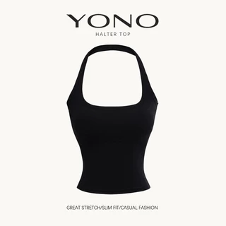 (พร้อมส่ง24ชม.) halter top เสื้อคล้องคอสีพื้น ผู้หญิง ทรงเข้ารูป มีหลายสี ฟีล y2k หวานแซ่บ แมตช์ง่าย