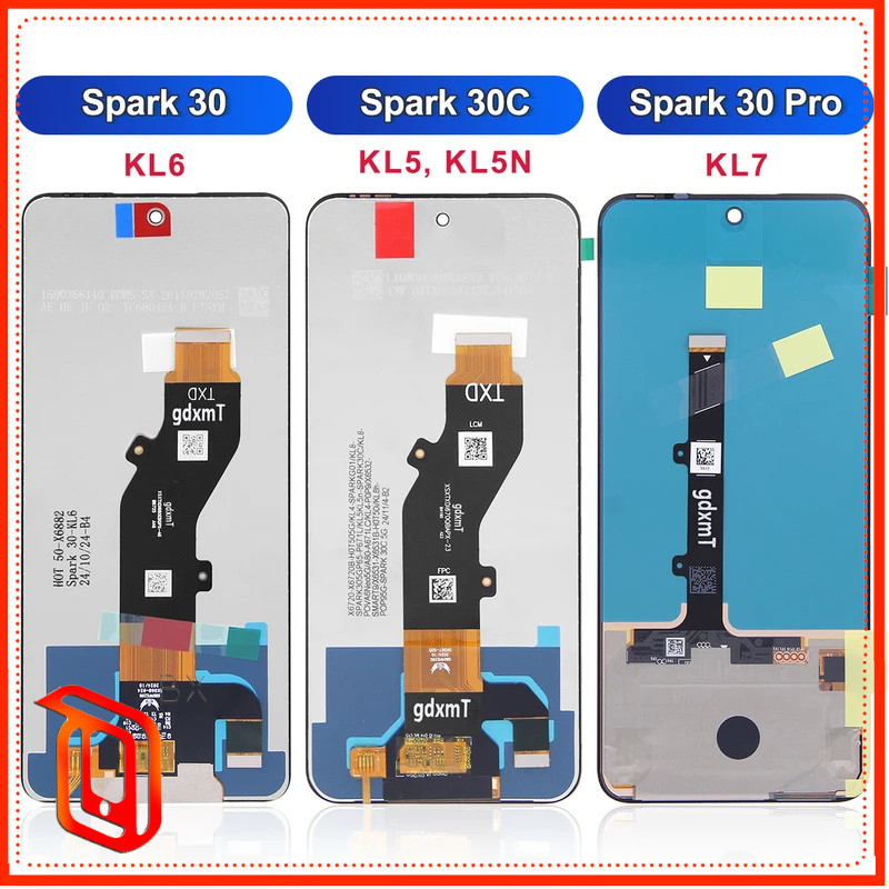 สําหรับ Tecno จอแสดงผลแผงสัมผัส LCD สําหรับ Tecno Spark 30 KL6/ 30C 4G KL5/ 30Pro KL7 LCD ทดสอบ 100%