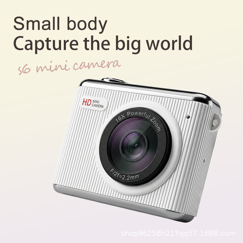 S6 Thumb Mini Digital Small Camera 5 ซม.หน้าจอ HD 16x Digital Zoom Pocket Camera