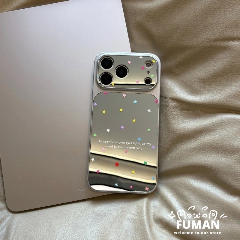 สไตล์เกาหลีดาวกระจกสีเงินเคสโทรศัพท์สําหรับVivo X300 X300S X200 FE X200T X200S X100 X100S X90S X80 X70 X60 X50 G2 V21 V20 Pro Plus V15 5G Anti-fall 4Gปลอกนุ่ม