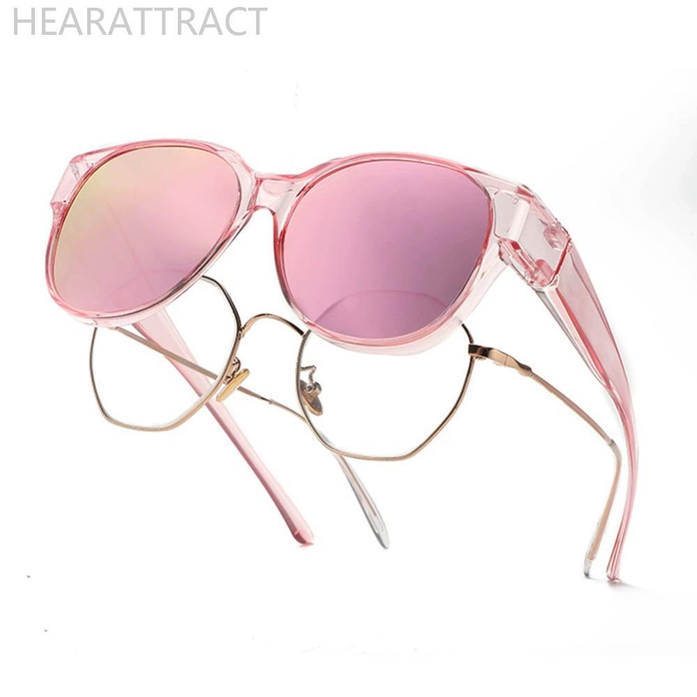 HEARATRACT Fit Over แว่นตาโพลาไรซ์รอบห่อแว่นตากันแดดป้องกัน UV400 ป้องกันขับรถแว่นตากลางแจ้งสําหรับผ