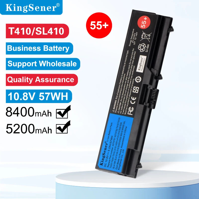 KingSener แบตเตอรี่แล็ปท็อปสําหรับ Lenovo ThinkPad SL410 SL410K SL510 E40 E50 E420 T510 W510 L412 T4