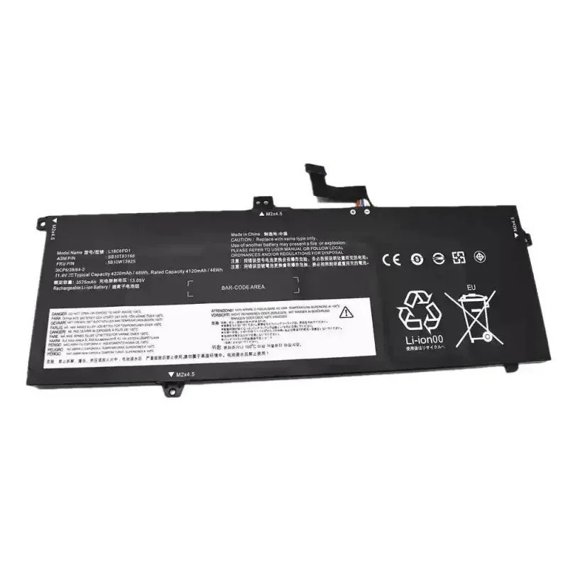 L18C6PD1 แบตเตอรี่แล็ปท็อปสําหรับ Lenovo ThinkPad X390 X395 X13 1st Gen L18M6PD1 L18M6PD2 L18D6PD1 0