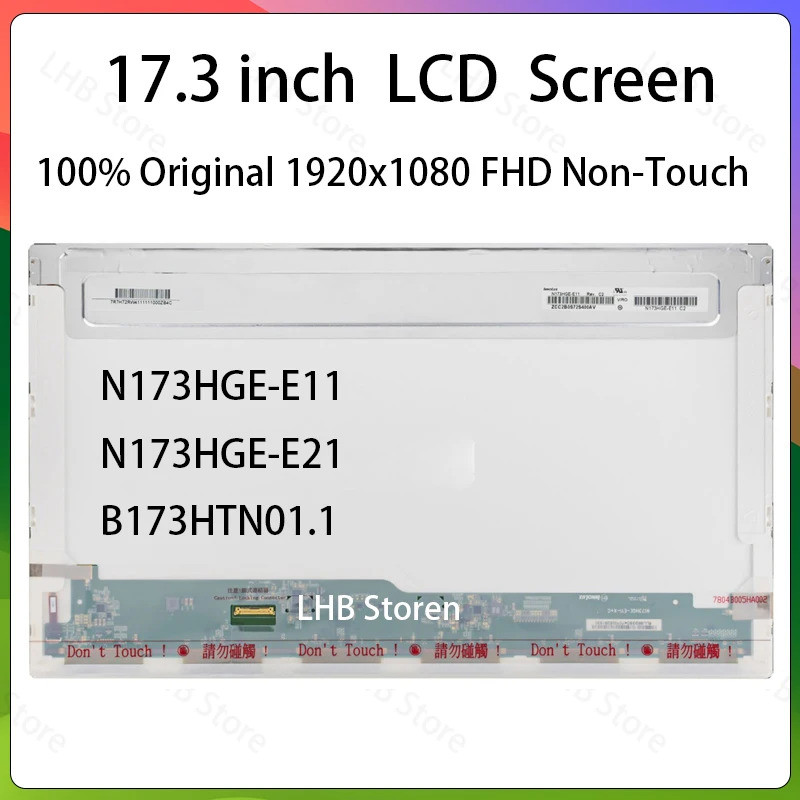 17.3 นิ้วแล็ปท็อปหน้าจอ LCD N173HGE-E11 N173HGE-E21 B173HTN01.1 สําหรับ ASUS G74SX-A1 FX71 MSI GL72 