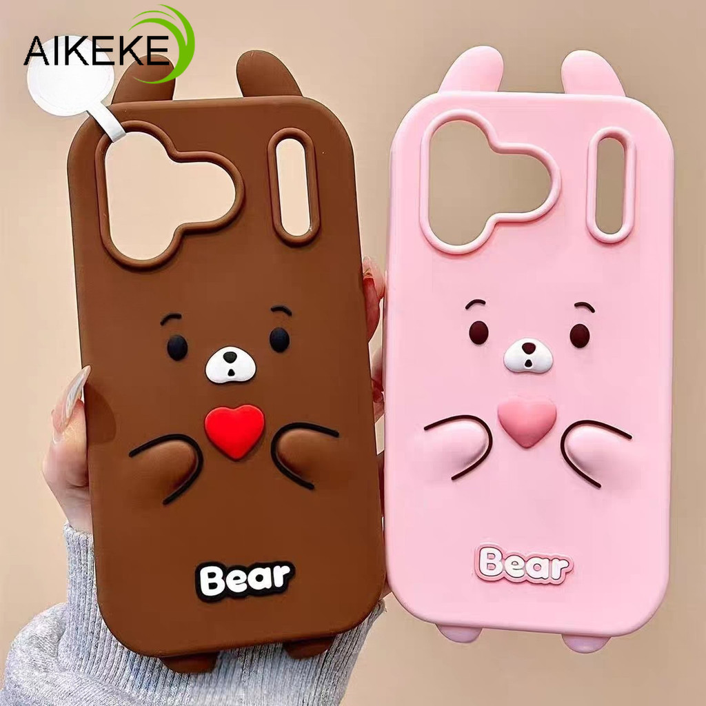 หมีซิลิโคนเคสโทรศัพท์สําหรับVivo Y77 Y77E Y76 Y74S Y56 Y52 Y52T Y50T Y38 Y30 Y27 Y20S Y20 Y20i Y20A 