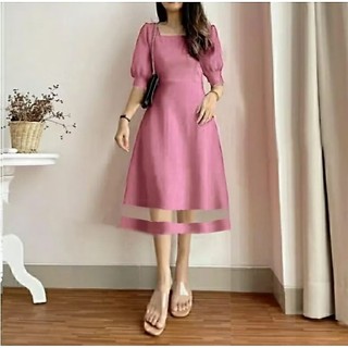 Nindy dress pesta, dres kasual acara dress wanita viral