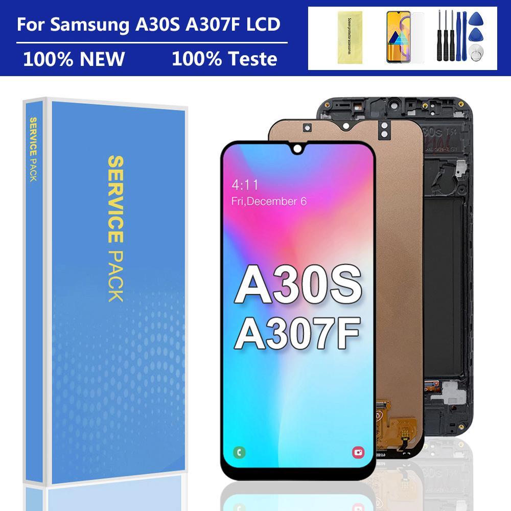 6.4 คุณภาพสูงสําหรับ Samsung A30s A307F A307FN A307G A307YN จอแสดงผล LCD Touch Screen Digitizer Asse