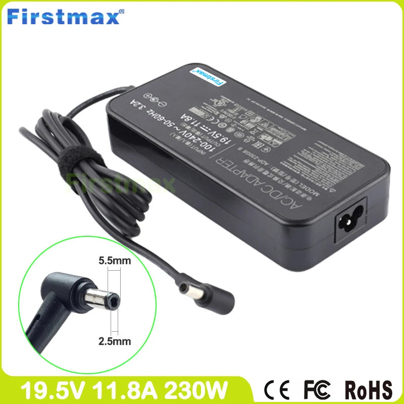 19.5V 11.8A 230W สําหรับ Asus S5VS S7VT ZX63VM ZX73VM GA503QC G58ZU G551ZU G702VM FZ63VM แล็ปท็อป AC