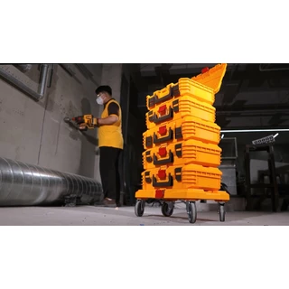 INGCO ตะกร้าใส่เครื่องมือพลาสติกวางซ้อนได้ 19 นิ้ว รุ่น PBXS104 (SUPER STACK Tools Tote)