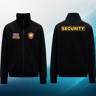 เสื้อคลุมแจ็คเก็ต SECURITY สีดำ ลายสกรีนสุดเท่ ทรงคูลๆ ไซส์ใหญ่ M-3XL