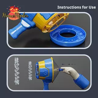 HomeHepler Air Cannon ฟองสบู่ของเล่นแปลกใหม่เด็กเล่นกลางแจ้ง Bubble Machine มือถือ Multi Hole Interactive Bubble Maker ของเล่นสนุกใหม่