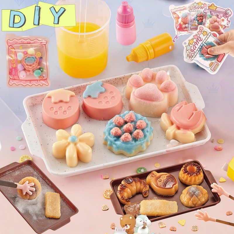 Squishy diy ซิลิโคน เหนียว นุ่ม ของเล่นบีบ คลายเครียด แม่พิมพ์และอุปกรณ์เสริมทุกชนิด
