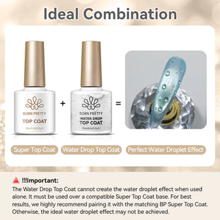 【Local】BORN PRETTY Water Drop Top Coatเจลเล็บClear 3Dหยดน้ําฤดูใบไม้ผลิฤดูร้อนการออกแบบวานิชFunctionalเจลสําหรับUV LEDเล็บ