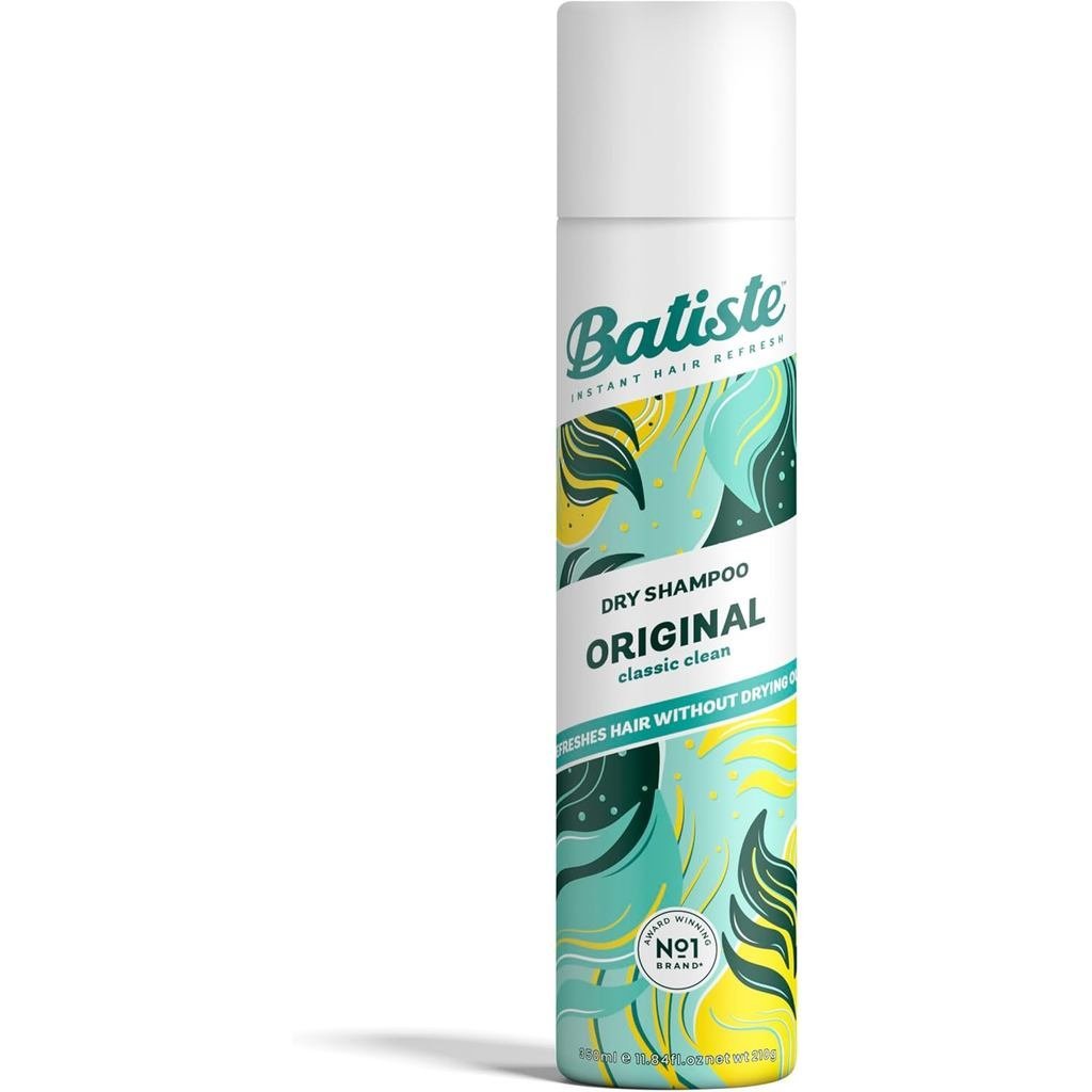 Batiste Dry Shampoo Original 350ml, กลิ่นหอมสดชื่นและสะอาด, ไม่มีสเปรย์ล้างเพื่อสดชื่นเส้นผมในระหว่า