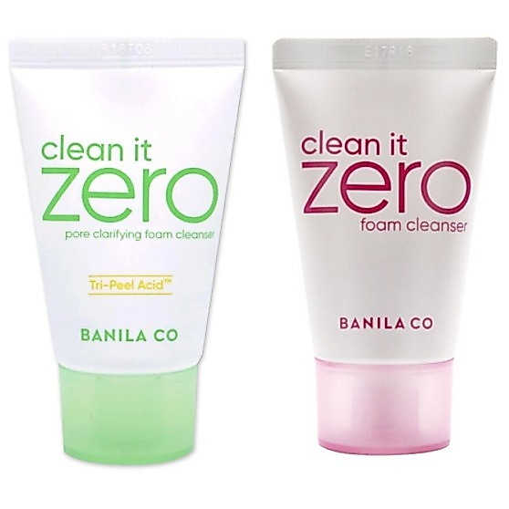 Banila Co Clean It Zero Foam Cleanser / Pore Clarifying Foam Cleanser / Calming 3ml, 8ml, 30ml