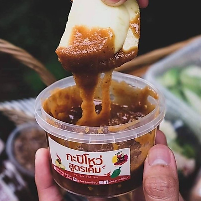 กะปิโหว่สูตรเค็มนัว ซี๊ดเด้อ จิ้มผลไม้ จิ้มมะม่วง Salty Shrimp Paste Coconut Sugar Dip Zeedder