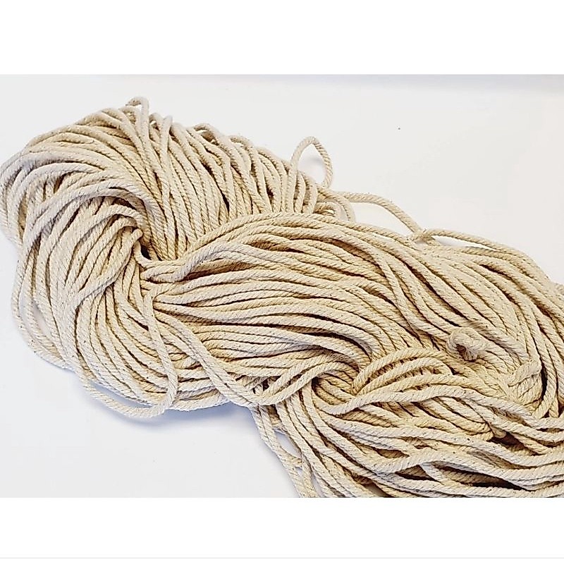 ไส้เทียน ฝ้ายธรรมชาติ ไม่ฟอก 200 g. สำหรับทำเทียน ควันน้อย