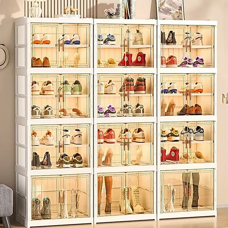 Sysie House กล่องใส่รองเท้า พับเก็บได้ แบบไม่ต้องติดตั้ง มีให้เลือก 2 ขนาด ที่เก็บรองเท้า