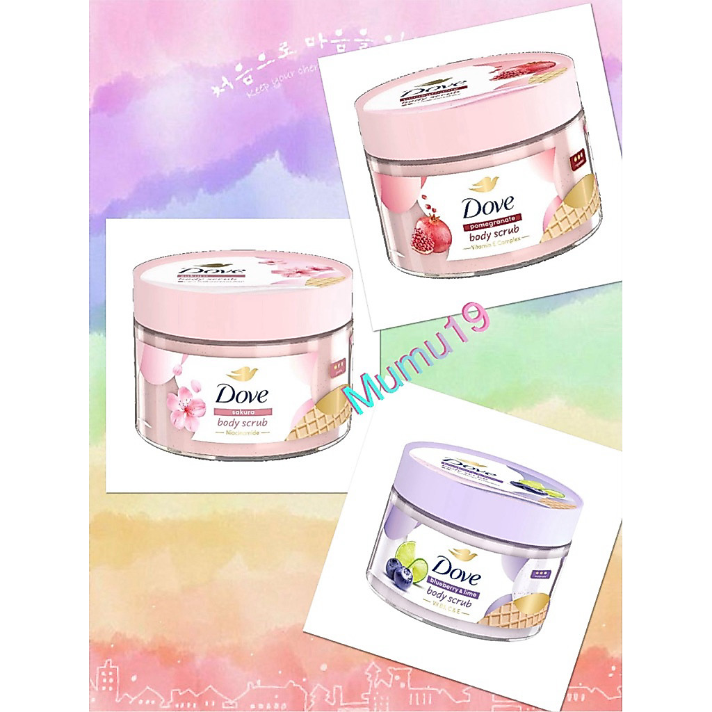 Exp2028!Dove body Scrub 280g ราคาต่อ1กระปุก