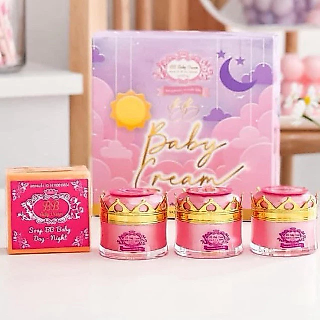 บีบีเบบี้ครีม ชุดใหญ่ ขนาด12กรัม ( 1 ชุด 4 ชิ้น ) BB BABY CREAM ของแท้