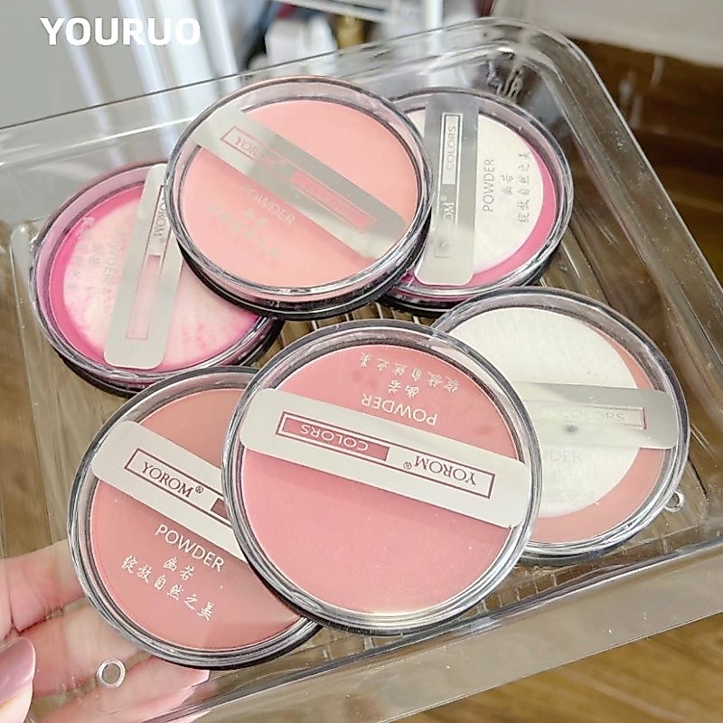 YOURUO บลัชออนสีเดียว ความจุมาก ไม่หลุดง่าย สีชมพู เกลี่ยง่าย