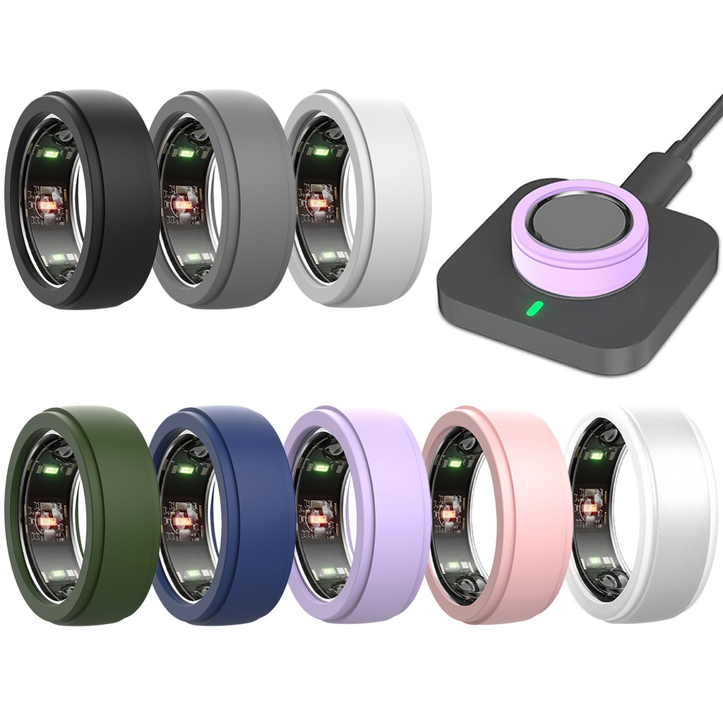8 แพ็คสําหรับ RingConn Gen 3 Gen2 Ultrahuman แหวน Pro Air Protector ซิลิโคนยืดหยุ่นนุ่มฝาครอบรองรับการชาร์จพร้อมฝาปิด