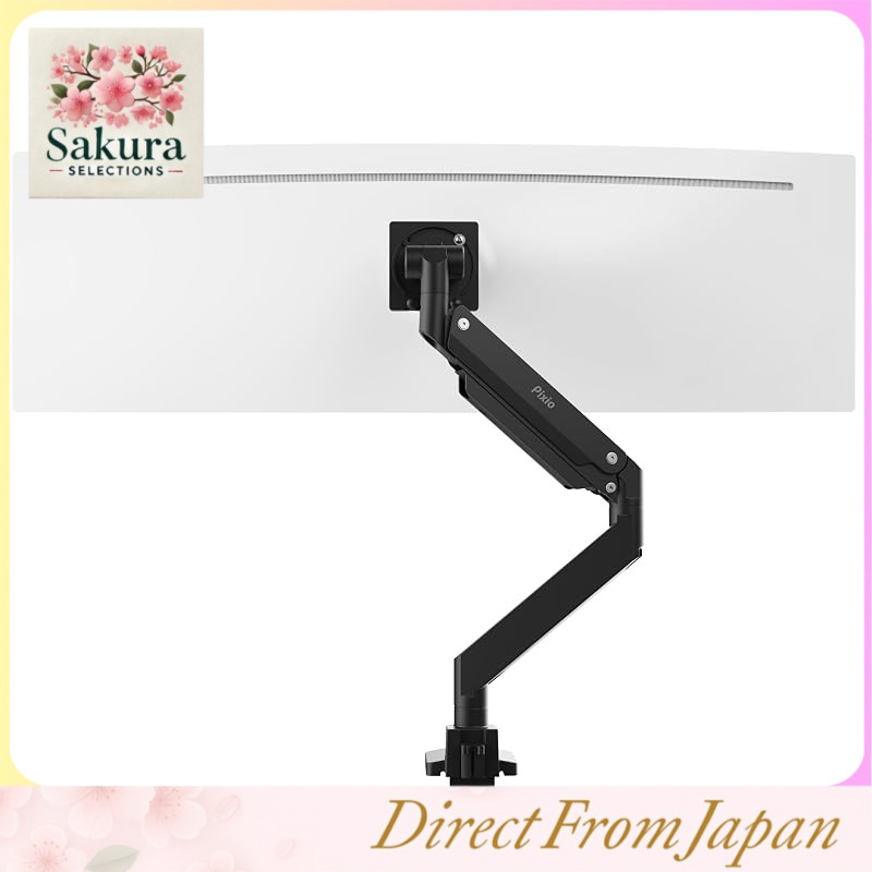 Pixio PS2S Titan Ultra-Wide Mega Premium Heavy-Duty Single Monitor Arm Stand, Supports Up to 57-inch